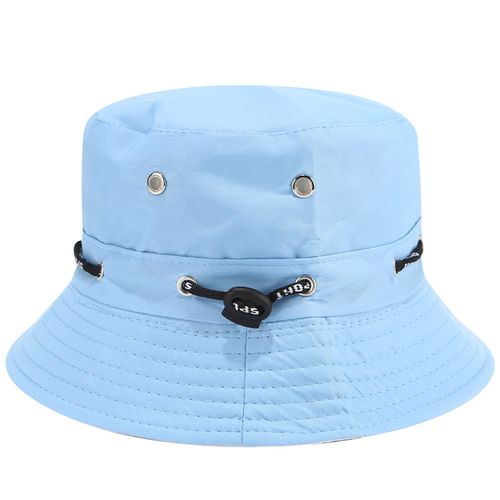Fashion Spring Women Men Bucket Fishing Hats Fashion UniSunscreen Sun  Panama Hip Hop Cap Outdoor Leisure-C7 Light Blue