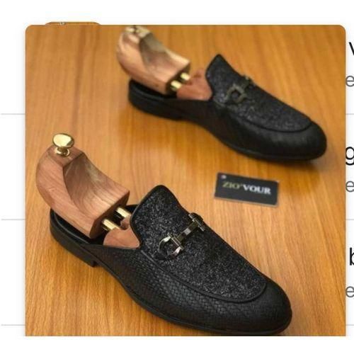 product_image_name-Fashion-Mens Basket Leather Half Shoe - Black-1