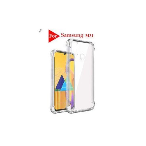 product_image_name-Samsung- Galaxy M31 Smooth Clear Shock Proof Bumper Transparent Back Case-1
