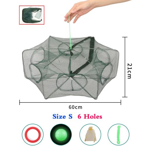 Generic Mesh For Fishing Net/Tackle/Cage Folding Crayfish Catcher  Casting/Fish Network Crab/Crayfish/Shrimp/Smelt S Nets Automatic