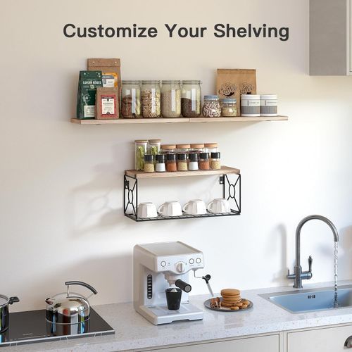 product_image_name-CYFAZA-Wall Shelves For Home Organization & Wall Decor With Storage Basket-4