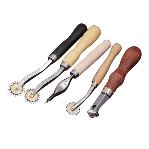 Leather Scribing Wheel Tracing Wheel Sewing Tool Needle Point Tracing Wheel  Wooden Handle Scribing Wheel Set