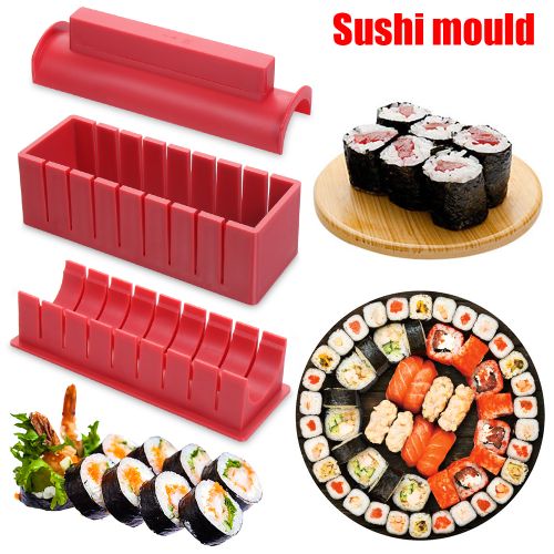 Generic Cooker DIY Kitchen Accessories Sushi Making Tools Cake Roll Mold  Sushi Maker Equipment Kit Japanese Rice Ball