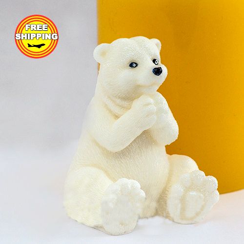 3D silicone mold Teddy bear with hearts silicone mould soap mold