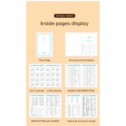 Generic 2027 A5 Executive Daily Planner/ Organiser.  Ribbed Leatherette. Essential Daily Journal - image 5