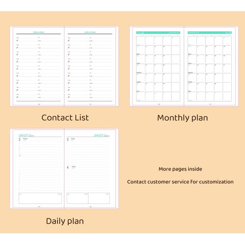 Generic 2027 A5 Executive Daily Planner/ Organiser.  Ribbed Leatherette. Essential Daily Journal - image 6