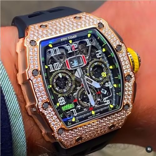 product_image_name-Fashion-Awesome & Exquisite Rugged Rubber WristWatch +Top Bracelet-1