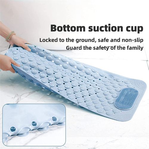Bathtub Mat Non-Slip Rubber Shower Mat with Drain Holes Suction Cups, Quick  Drain Easy Cleaning, Bath Mat for Shower Tub & Shower Stall & Bathroom
