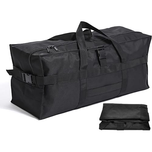 Jaop Long Travel Duffle Bag Foldable Extra Large Black