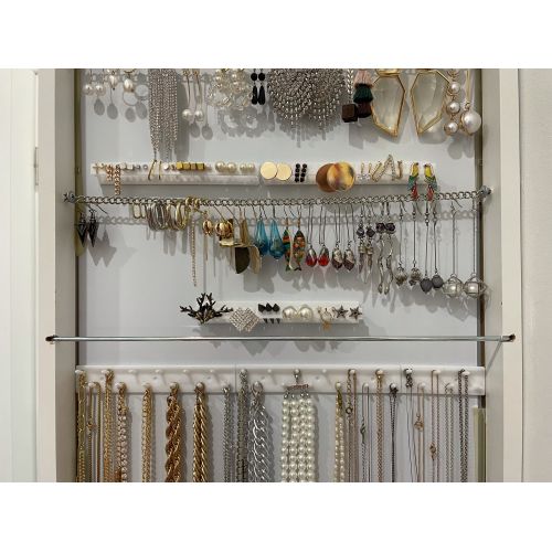 Generic 9 Pcs Adhesive Wall Mount Jewelry Hooks Holder Storage Set  Organizer Display Jewelry Display Hanging Earring Necklace Ring Hange- Gift  Jewelry