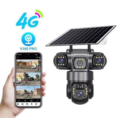 product_image_name-Generic-Triple Lens 4G Solar CCTV Camera – Wireless Outdoor PTZ Security Camera with Night Vision, Motion Detection, SIM Card & V380 Pro App (T30)-1