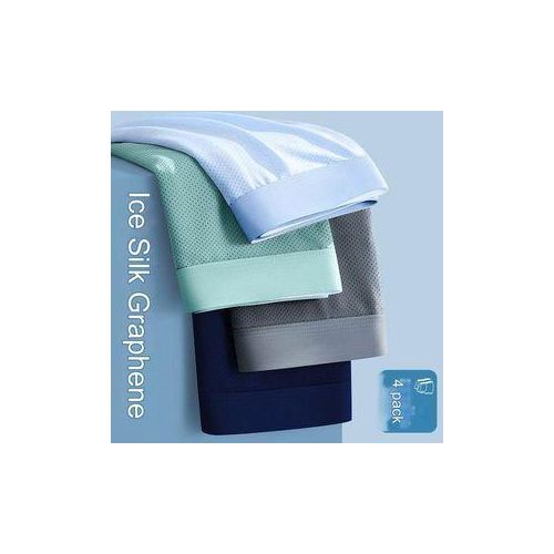 Fashion Silky boxer for men 3 blue grey black
