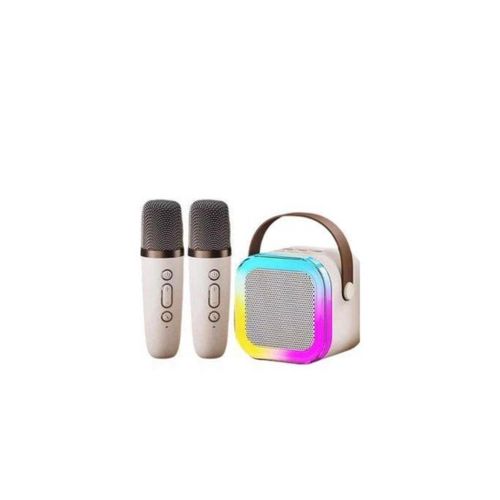 Generic Colorful karaoke portable speaker system with 2 wireless microphone