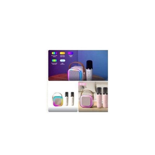 Generic Colorful karaoke portable speaker system with 2 wireless microphone - image 2