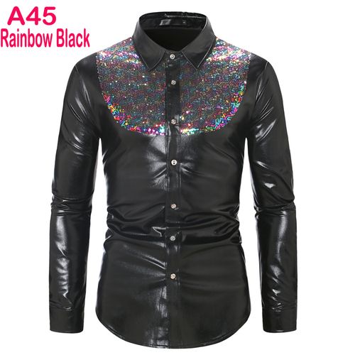 Men's Black Disco Jacket Costume