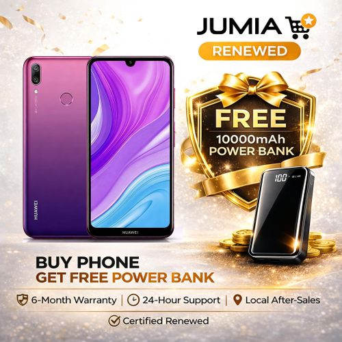⁠【美品】HUAWEI Y7 2019 SIMフリー 64GB パープルスマホ⁠ Renewed Huawei Y7 Prime 2019 4GB+64GB 6.26