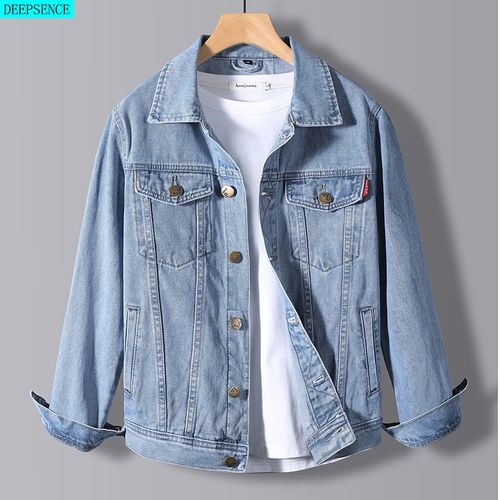 Spring Men Denim Jacket Male Korean Version Hole Trend Rivet Jacket COAT  JEAN Outerwear336y From Cftgff, $75.73