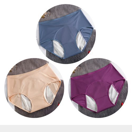 Fashion 3 Pcs Panties Women Incontinence Period Pants Leak-Proof