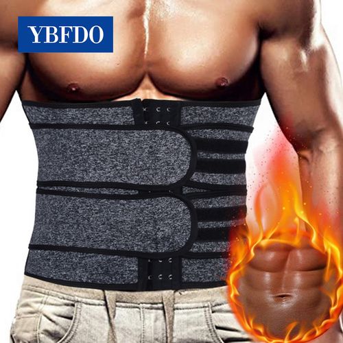 Cheap Mens Waist Trainer Corsets Sweat Belt Sauna Workout Trimmer for  Weight Loss Slimming Body Shaper Modeling Strap Compression Faja