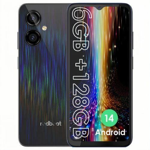 redbeat D5 Smartphone 6.52inch IPS HD 6GB + 128GB RAM，Black