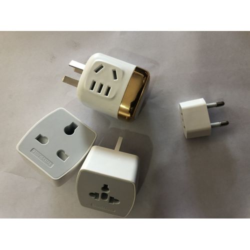 Generic 2 IN 1 Plug Adaptor EU US UK AU Travel AC Power Adaptor Plug
