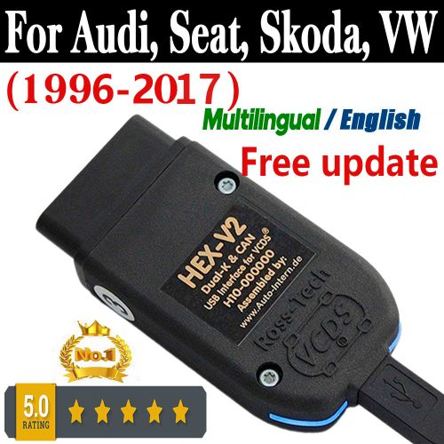 Generic VAGCOM 21.9 VAG COM 22.3 VCDS HEX V2 OBD2 Scanners FOR VW AUDI  Skoda Seat Cars-Italiano0-IT