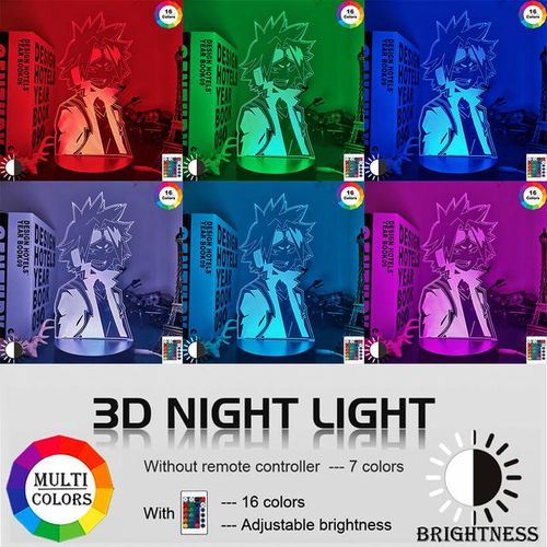 Generic Anime Led Lamp My Hero Academia Denki Kaminari For Bedroom Decor Birthday Manga Gadget My Hero Academia Denki 3d Light Jumia Nigeria