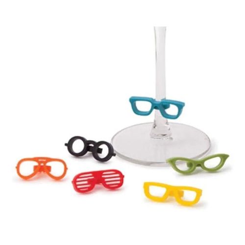 product_image_name-Generic-Wine Stoppers Drink Markers Set Eyeglass Silicone Bottle Stopper Wine Saver Cap for Kitchen Home Bar Party Supplies 7 Pcs-6