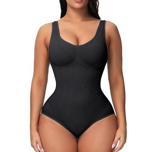 Irisnaya Shapewear Bodysuit Scoop Neck Tank Tops for Women Tummy Control  Waist Trainer Vest Full Body Shaper
