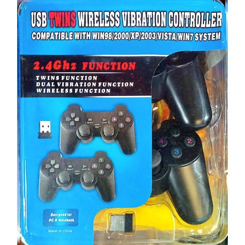 Generic USB Double Twin Wireless Gamepad Vibration Controller for PC