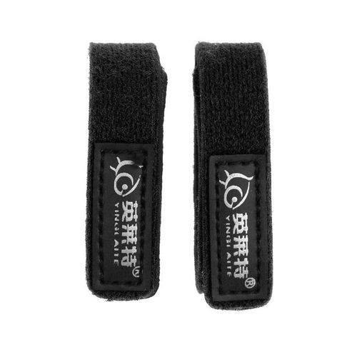Generic 2x Rod Safety Belt Rod Guides Protective Strap Self Black