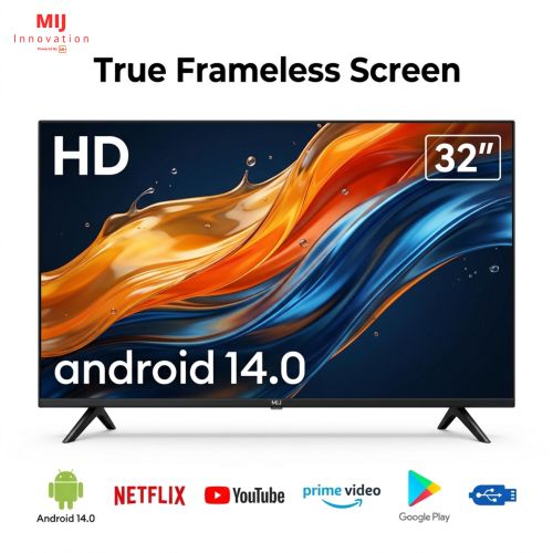 Mi+ 32" Frameless HD LED Smart TV — Android 14