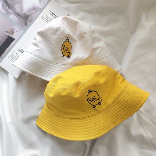 Fashion Summer Sun Hat Reversible Black Yellow Bucket Hat For Men Women  Fishing Hat Bob Sad Boys Panama-white Two Sided