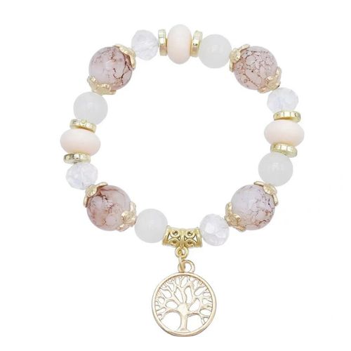 Single-loop Beaded Life Tree Bracele