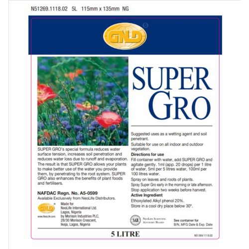 NEOLINE Super Gro - 5 Litre (Single) - Reduces Water Surface Tension - image 3