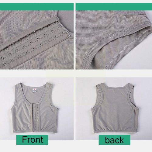 Fashion S-4xl Breast Chest Binder Transexual Vest Tomboy Comforts Binder  Flatten Tops Bra Undershirt Casual Short Ch N3I2