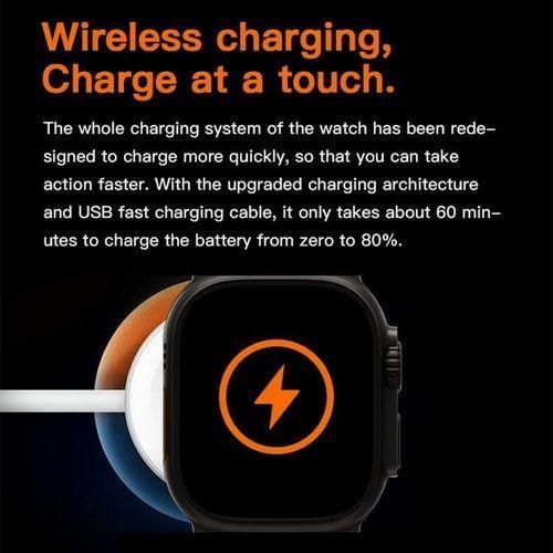 Generic T10 Ultra 3 Smartwatch - 2.20" Infinite Display, Wireless Charging, Bluetooth Calling – Black - image 3