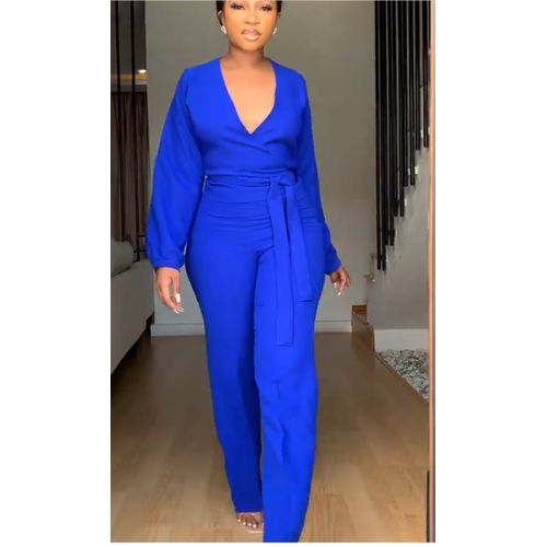 Fashion Blue Cooperate Sexy Jump Suit | Jumia Nigeria