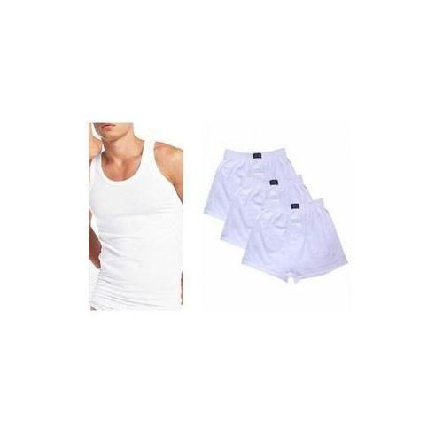 product_image_name-Fashion-B & S Universal 6-in-1 Mens Under Wears (Boxers 3 & Singlet 3) White-1
