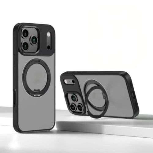 Magnetic iPhone 17 Promax Luxury Matte Magsafe Defender Case With Kickstand