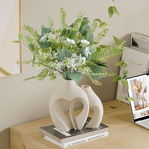 Generic Ceramic decorative Zormon White Vases - image 3