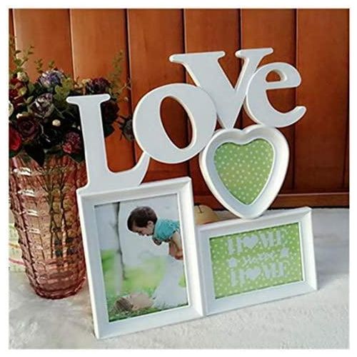 Generic 3 Slots Love Plastic Photo Frame