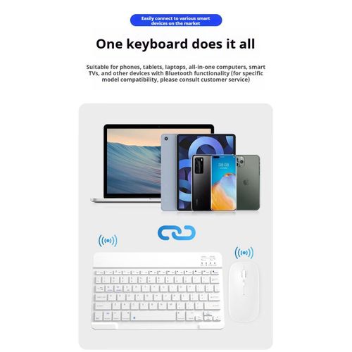 Generic Wireless Keyboard Suitable for IOS and Android Mobile Phones Tablets Laptops Silent Wireless Keyboard and Mouse Set - image 5