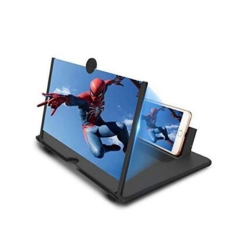Generic 12inch 3D Mobile Phone Screen Magnifier Englargement HD Amplifier Stand Bracket- Black