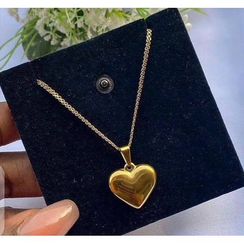 product_image_name-Fashion-Tiny Gold Chain With Beautiful Love Pendant-1