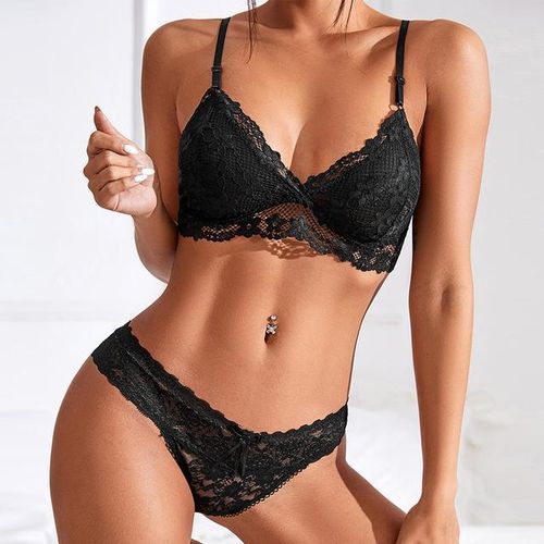 Underwear Lace Transparent Bra Bra And Panty Sets Sexy Thong Woman