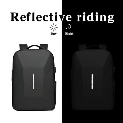 Fashion Men's Casual Backpack With USB Charging Port Anti-Theft Hard ...