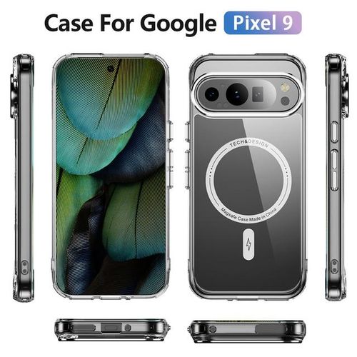 Generic Transparent Phone Case For Google Pixel 9 Pro 8a Clear Shockproof Magnetic Case For Google Pixel 8 9 Pro 8a For Magsafe Case-transparent_For Pixel 9 Pro - image 6