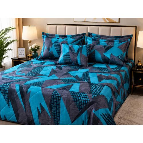 Generic Blue soft and premium bedsheets-4 1/2 by 6 and 2 pillowcases