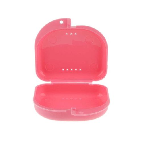 RETAINER CASE - SOLID RED - ORTHODONTIC - MOUTH GUARD - DENTAL